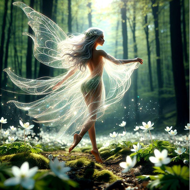 Ai Generiert, Fee, Elf, Magie, Blumen