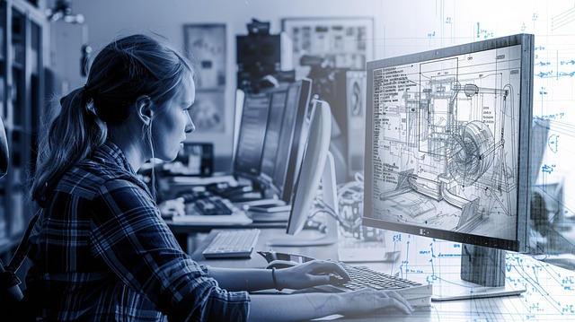 Free ai generated engineer blueprints illustration