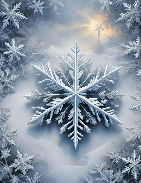 Free Ai Generated Snowflake illustration and picture