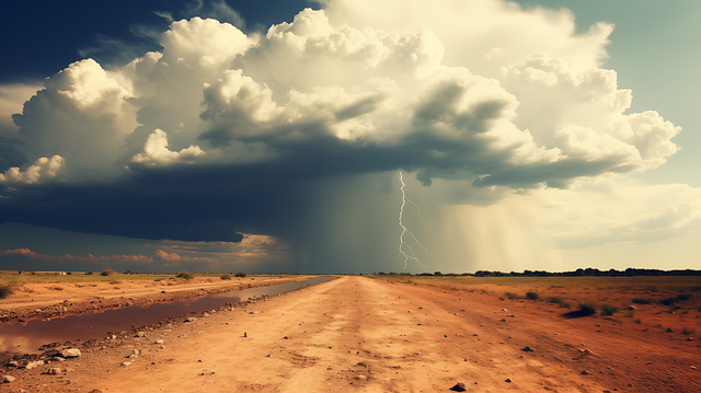 Free ai generated storm road illustration