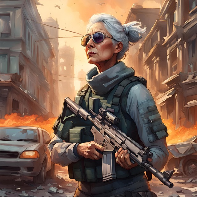 Free ai generated woman soldier illustration