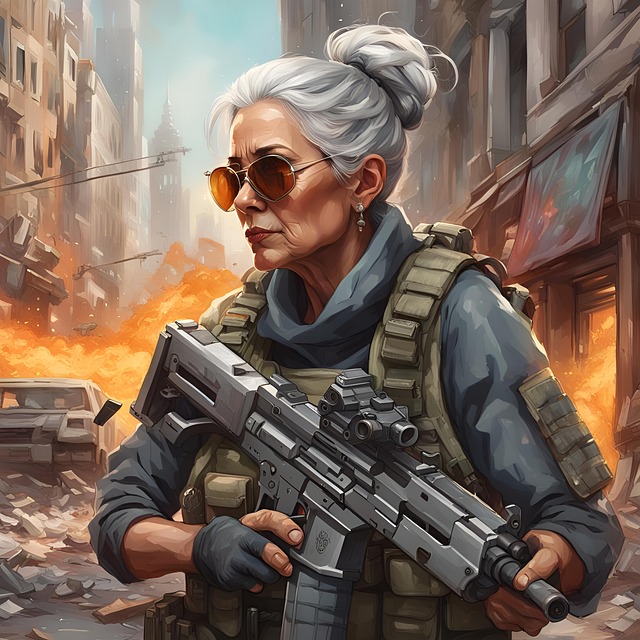 Free ai generated woman soldier illustration