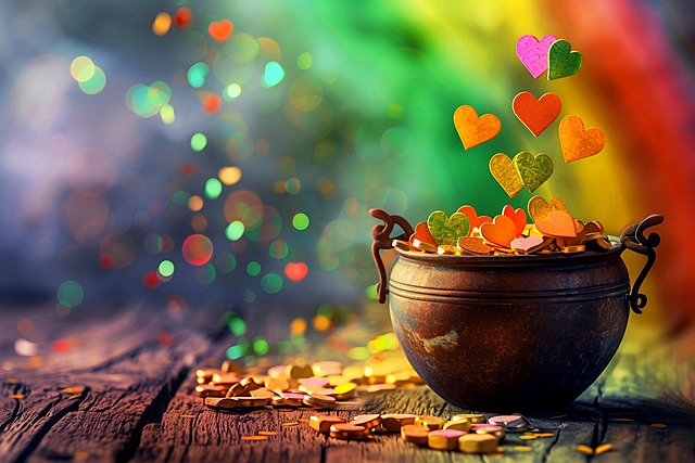 Free ai generated st patrick's day pot of gold illustration