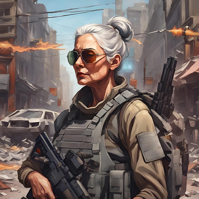 Free ai generated woman soldier illustration