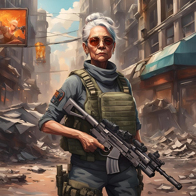 Free ai generated woman soldier illustration