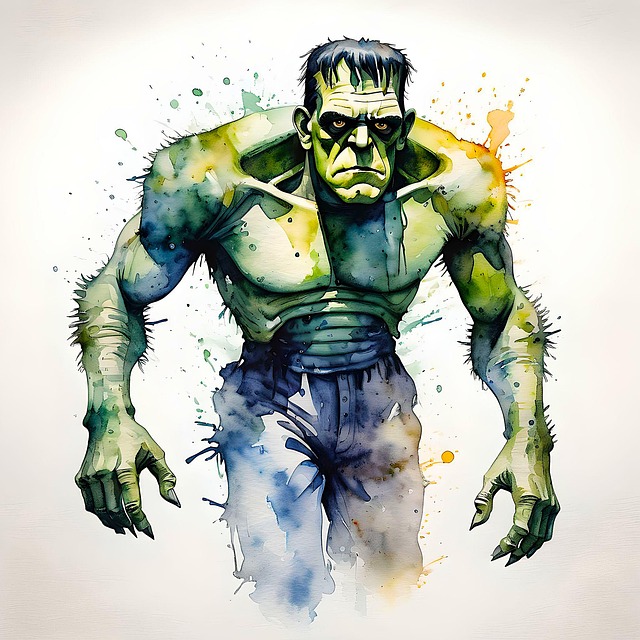 Download free HD stock image of Ai Generated Frankenstein Free ai generated frankenstein monster illustration