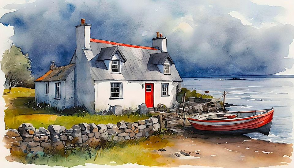 download-ai-generated-fisherman-cottage-royalty-free-stock-illustration