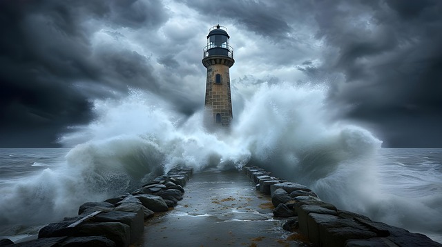 Free lighthouse tower beacon illustration
