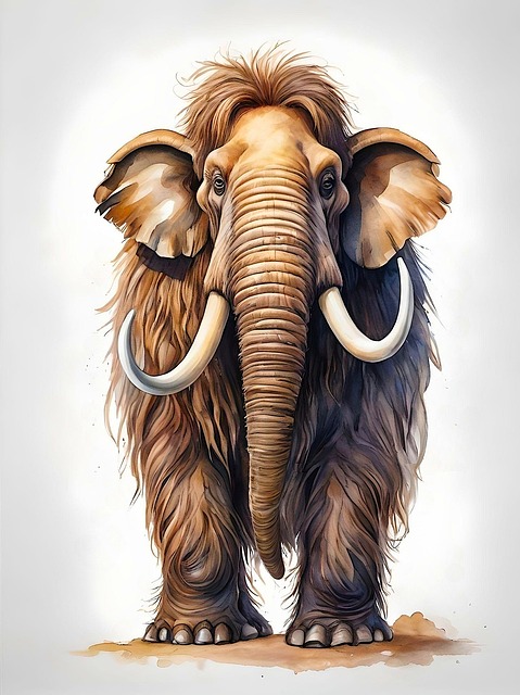 Free ai generated woolly mammoth illustration