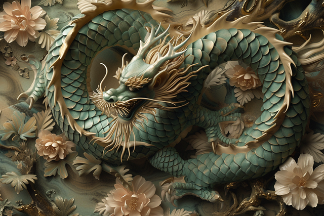 Free ai generated chinese dragon chinese year illustration