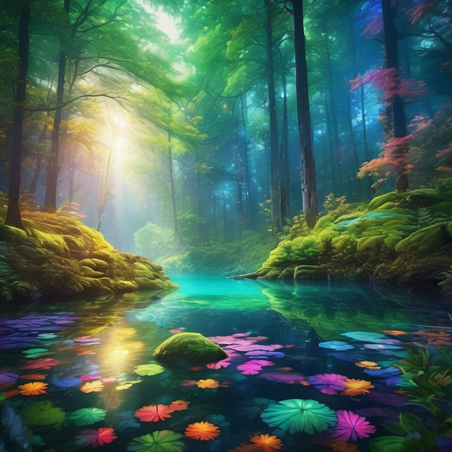 Free ai generated pond marsh illustration