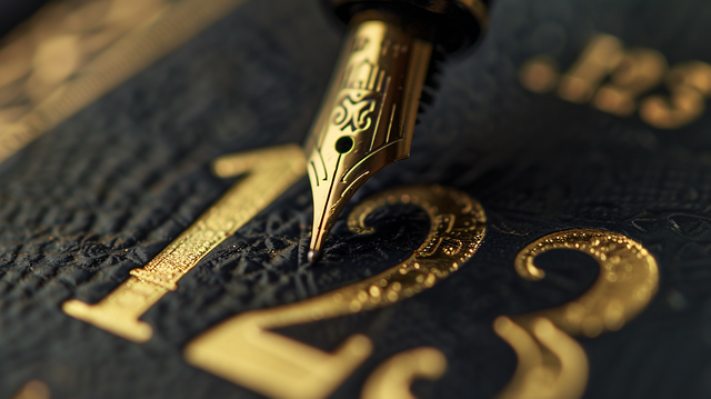 Free ai generated fountain pen calligraphy illustration