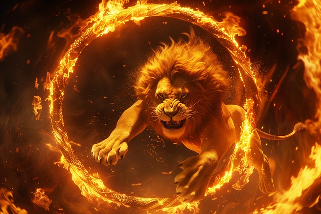 Free ai generated lion ring illustration