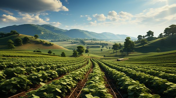 Agricultura, Luz De Sol, Granja, Prado