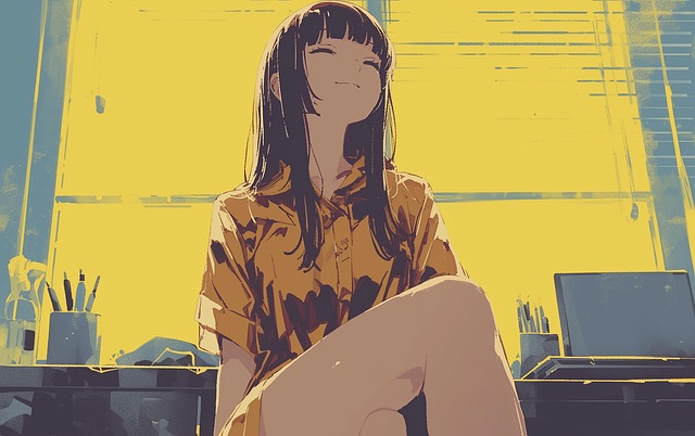 Free ai generated woman smile illustration