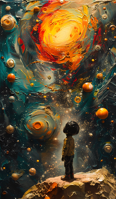 Free who was created boy the planets illustration