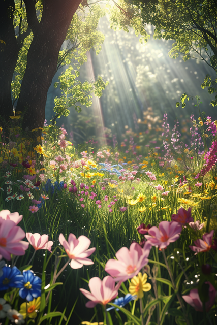 Free ai generated flowers plants illustration