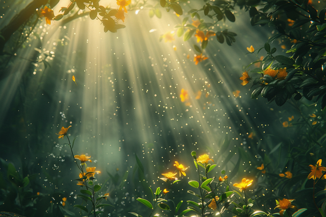 Free ai generated flowers glow illustration