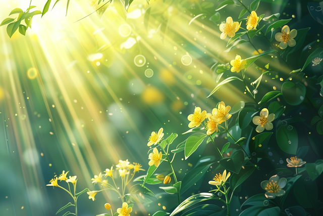Free ai generated flowers glow illustration