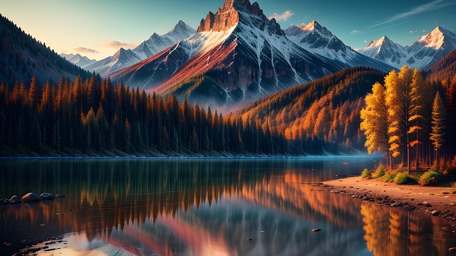 Free artificial lake blue lake lake illustration