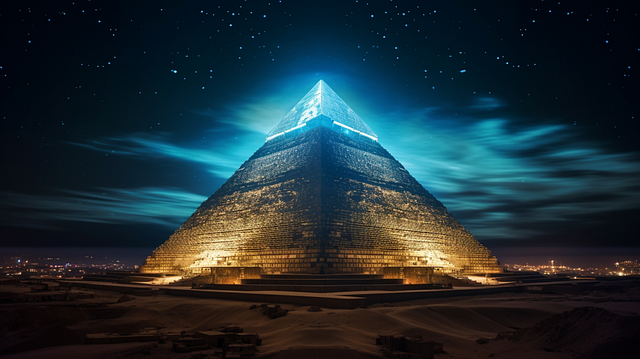 Free ai generated pyramid portal illustration