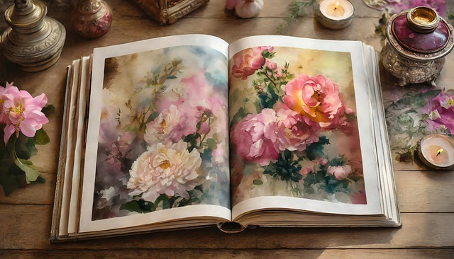 Free ai generated book diary illustration