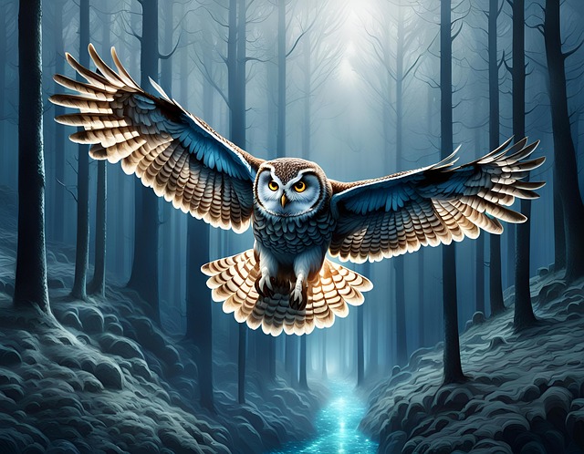Free ai generated owl bird illustration