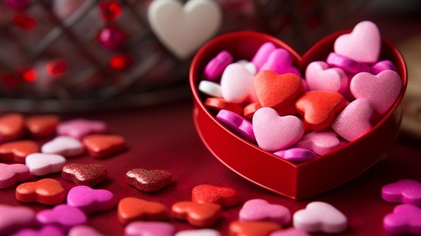Doce, Rosa, Coração, Amor, Namorados