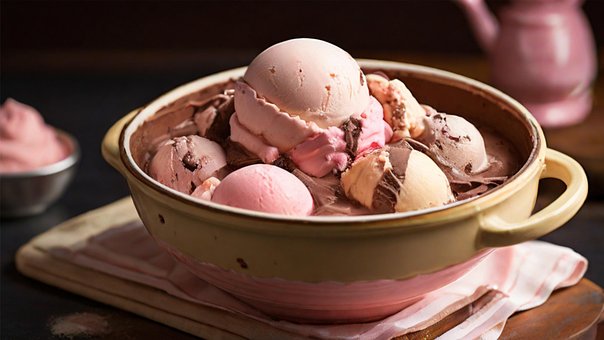 Eis, Sommer, Dessert, Creme, Lecker