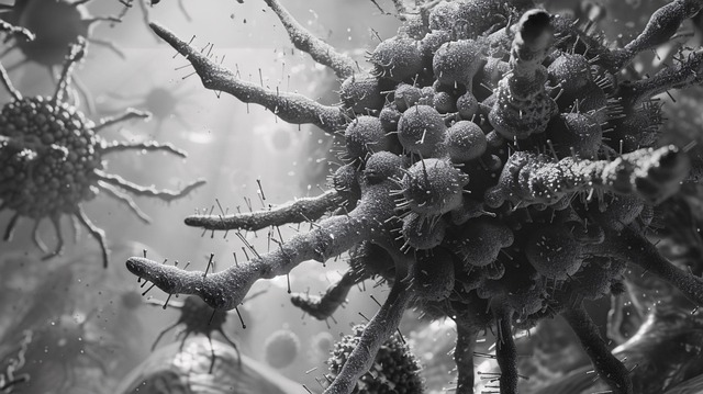 Free ai generated virus cell illustration