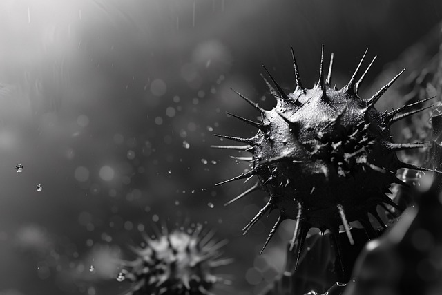 Free virus electron microscope cell illustration