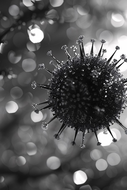 Free virus electron microscope cell illustration