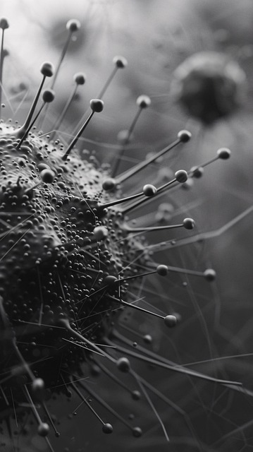 Free virus electron microscope cell illustration