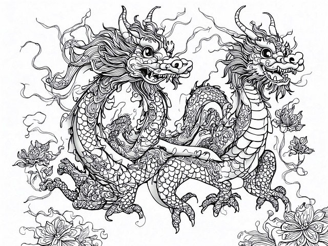 Free dragon china new year illustration