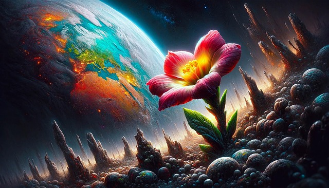 Free red flower hope illustration