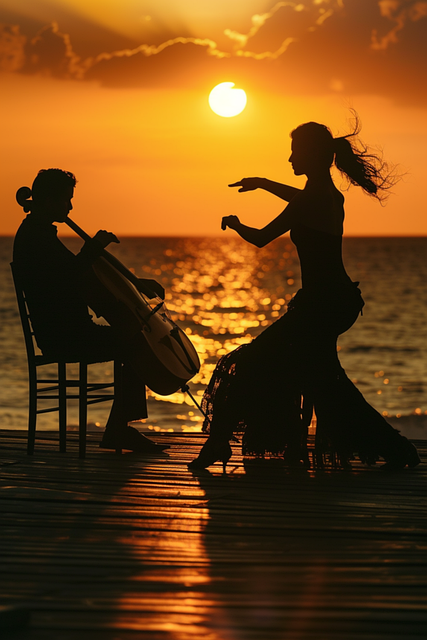 Free evening man woman illustration