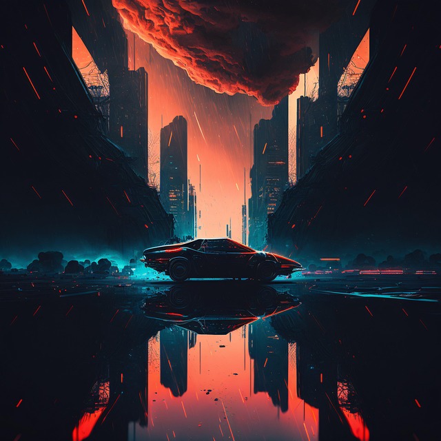 Download free HD stock image of Crimson Rain Free crimson rain night illustration