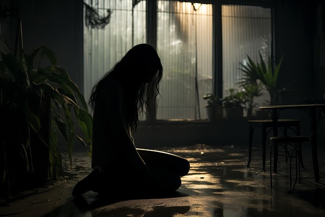 Free ai generated woman loneliness illustration