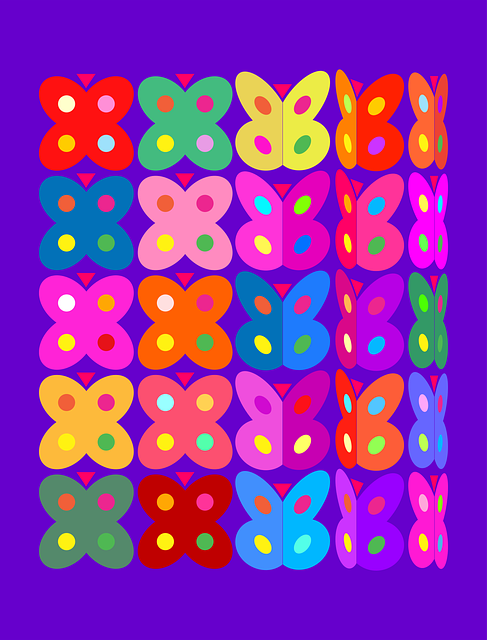 Schmetterlinge, Bunt, Design, Emblem