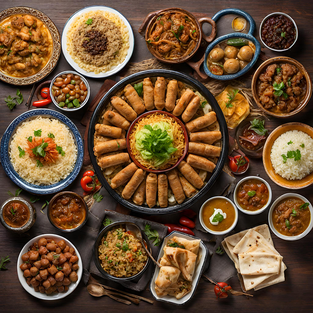 Free ai generated iftar party middle eastern illustration