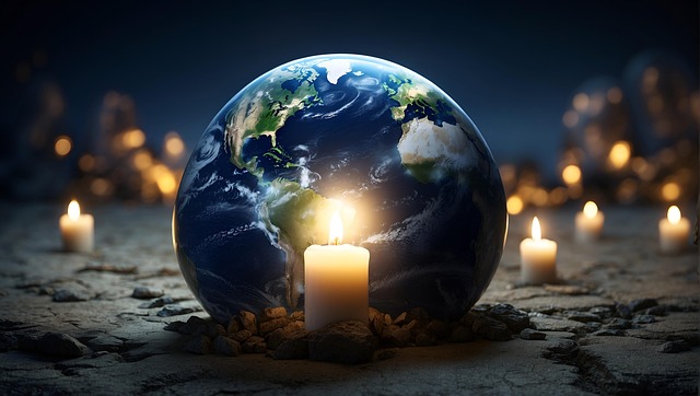 Download free HD stock image of Ai Generated Earth Hour Free ai generated earth hour candles illustration