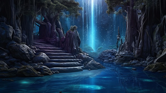 Fantasy Fallscape Download Waterfall, Fantasy, Forest. Royalty-Free Stock Illustration ...