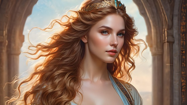 Download free HD stock image of Ai Generated Woman Free ai generated woman crown illustration
