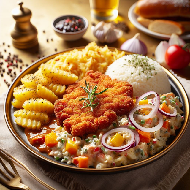 Free schnitzel flesh meal illustration