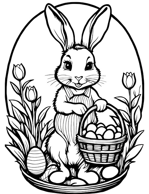 Easter Coloring, Easter Bunny
