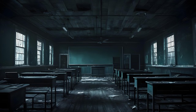 Free abandoned old school illustration