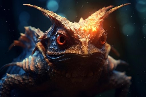 Ai Generiert, Drachen, Augen, Reißzähne