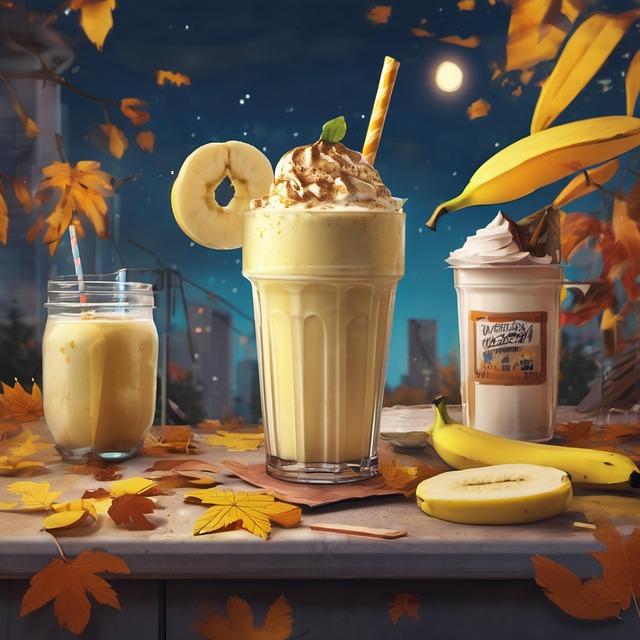 Free ai generated banana milkshake milkshake illustration