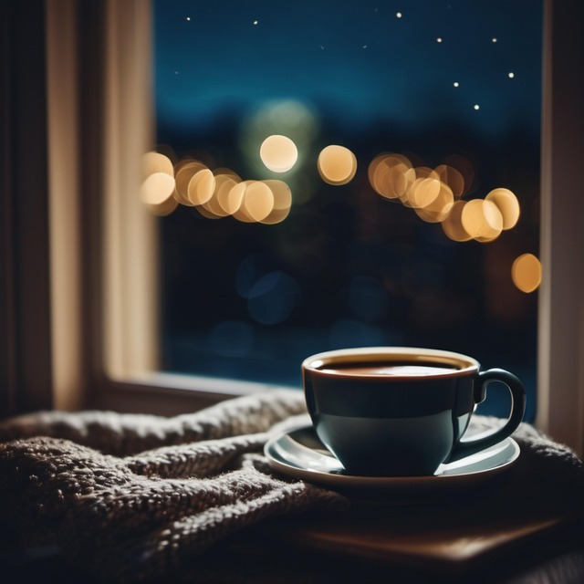Casa, Ai Gerado, Café, Noite