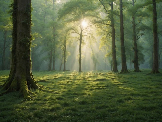 Free ai generated forest trees illustration